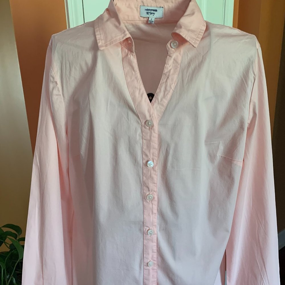 Crown & Ivy Peachy Pink Shirt